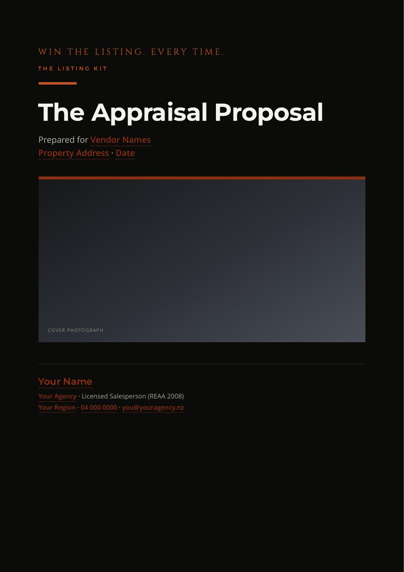The Appraisal Proposal cover